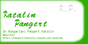 katalin pangert business card